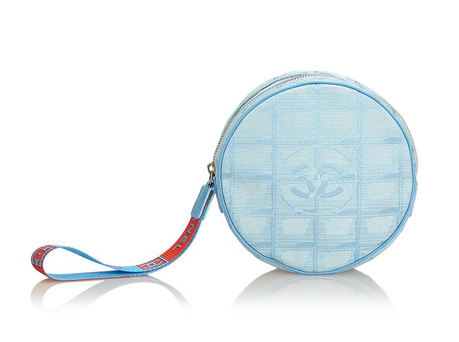 Chanel Nuova borsa da viaggio Blu Nylon Panno  ref.91049