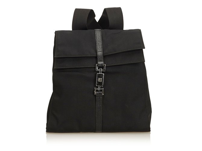 Gucci Nylon Jackie Backpack Black Cloth  ref.91053