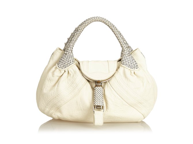 Fendi Leather Spy Bag White Cream  ref.91102