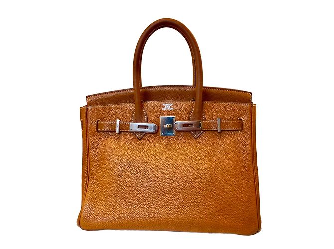 Hermès Birkin 30 Castanho claro Couro