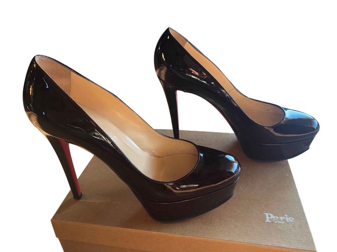 Christian Louboutin Bianca 120 Dark red Patent leather  ref.91134