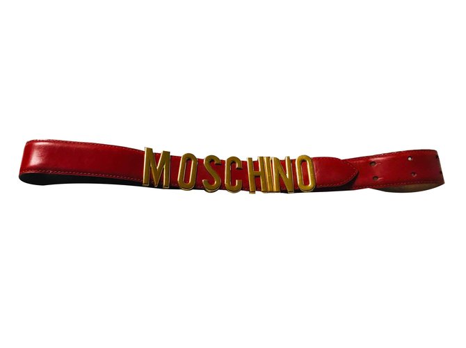 Moschino Belts Coral Leather  ref.91137