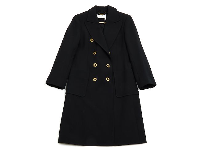 Chloé BLACK WOOL FR38 NUEVO Negro Lana