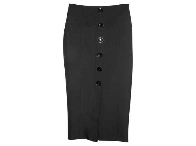Karen Millen Pencil skirt Black Viscose Elastane  ref.91230
