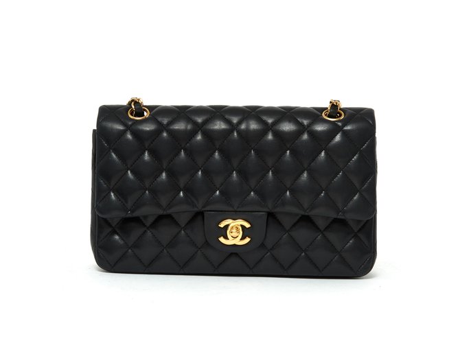 CHANEL TIMELESS CLASSIC 25 BLACK Leather  ref.91263