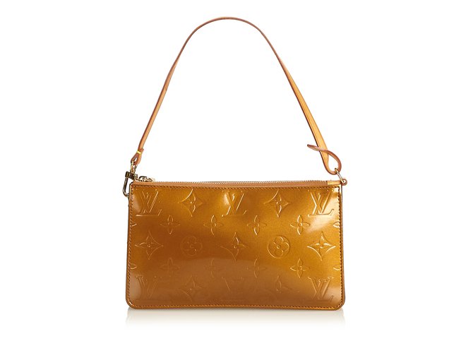 Louis Vuitton Gloss Lexington Pochette Brown Bronze Leather Patent leather  ref.91377