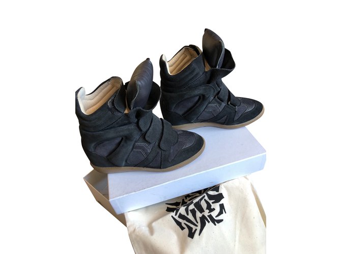 Isabel Marant Sneakers Beige Blu navy Scamosciato  ref.91405