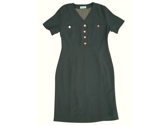 Burberry Dresses Khaki Polyester  ref.91617