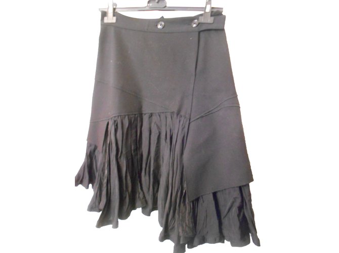 Marithé et François Girbaud black skirt Wool  ref.91631