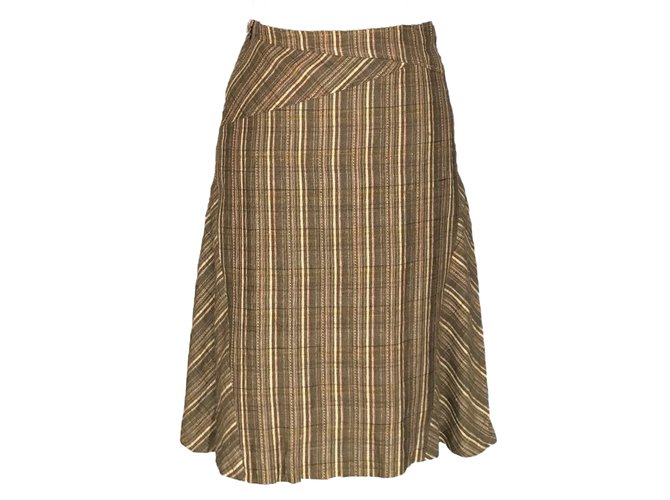 mid length linen skirts