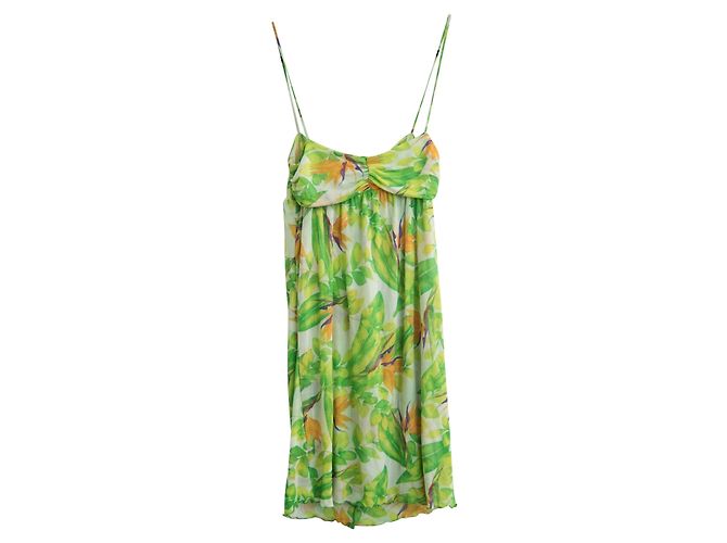 Abito in seta Didi Diane Von Furstenberg Verde Multicolore Verde chiaro