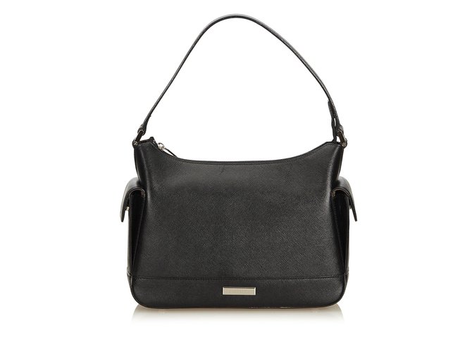 Burberry Leather Shoulder Bag Black  ref.91772