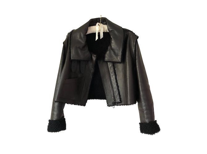 Giacca di pelle Louis Vuitton marrone