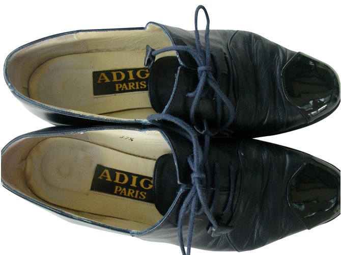 Autre Marque Heels Navy blue Leather  ref.91866