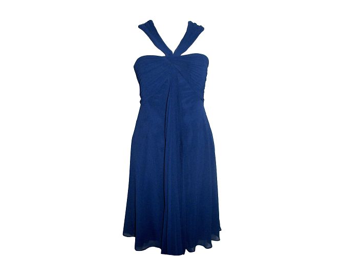 Coast Cocktailkleid aus Chiffon Blau Größe 10