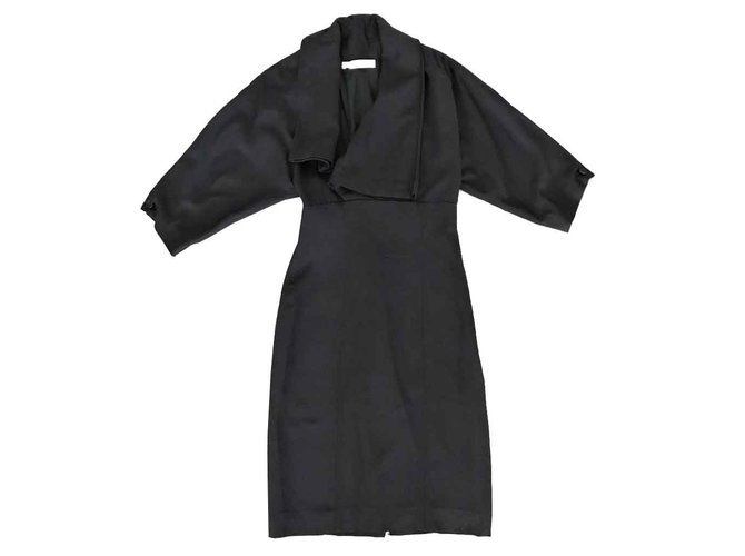 Stella Mc Cartney Robe noire Laine Résine  ref.91913