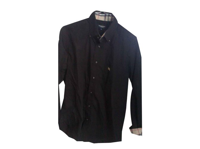 Burberry Camisa Negro Algodón  ref.91914