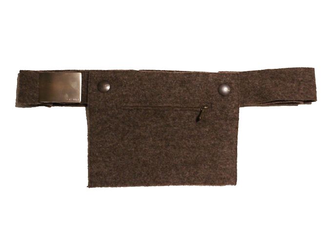 Chanel Clutch Tasche Braune Wolle