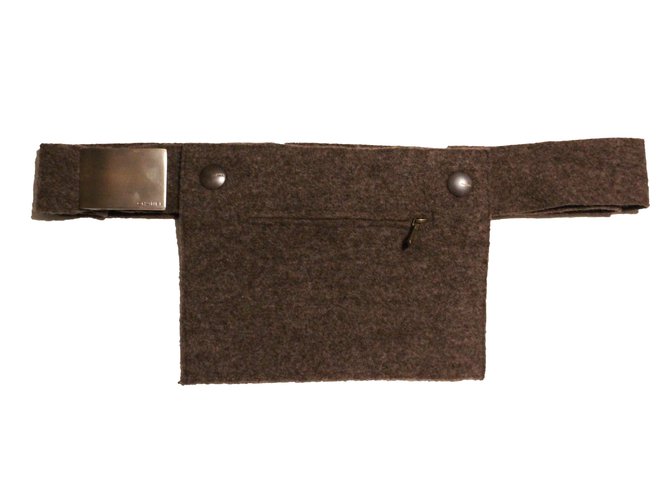Chanel Clutch bags Brown Wool  ref.92021