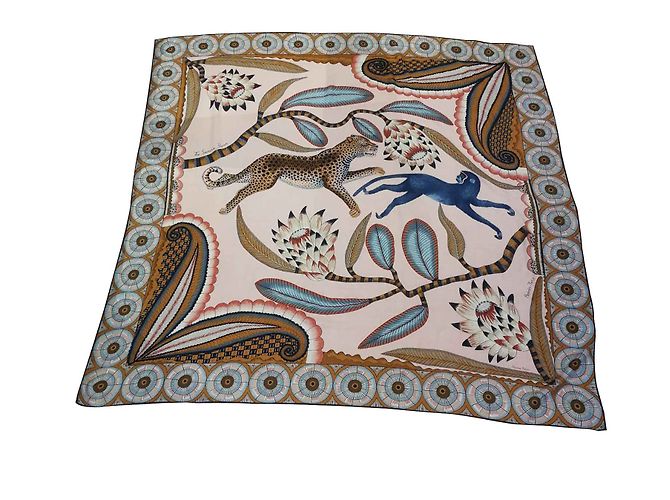 Hermès chal 140x140 Rosa