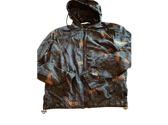 Giacca con cappuccio Givenchy Nine Nera e Blu 