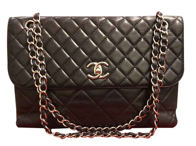 Timeless Chanel Classic Black Leather  ref.92110