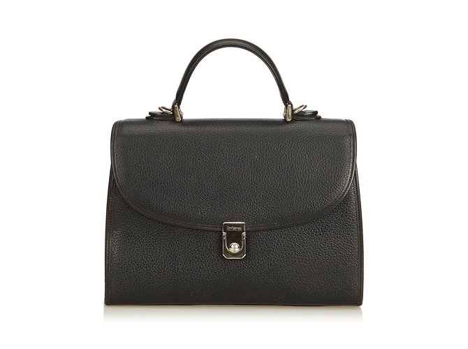 Burberry Leather Handbag Black  ref.92208