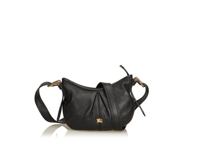 Burberry Leather Crossbody Bag Black  ref.92236