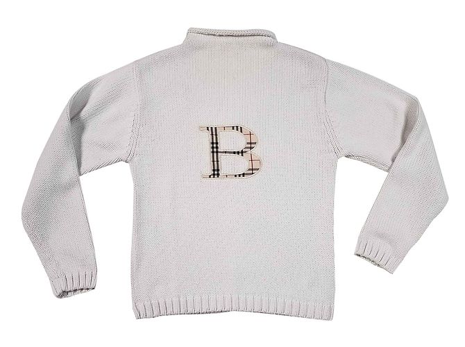 Burberry Chandails Coton Blanc