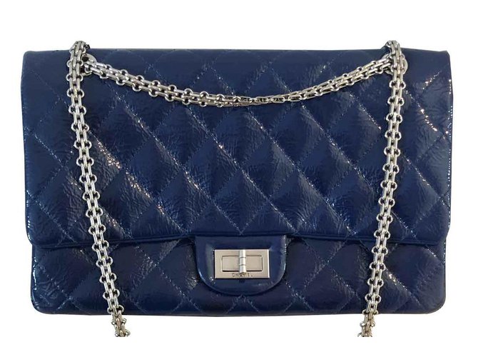 Chanel Reissue Blue Patent leather  ref.92264
