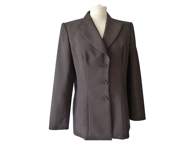 Blazer Escada de mohair e lã marrom