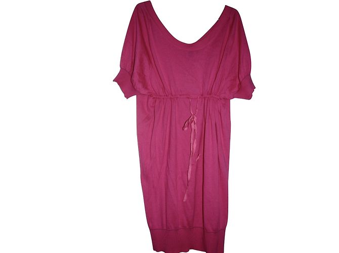 Vestido jersey Paul Smith de seda y algodón fucsia
