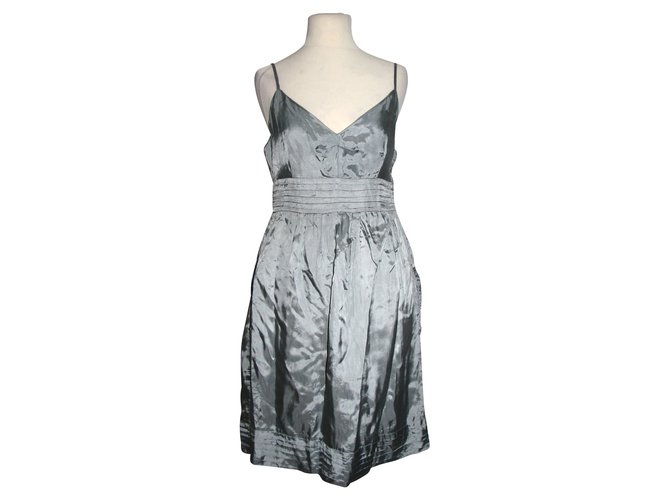 See by Chloé Cocktailkleid Silber Satin  ref.92321