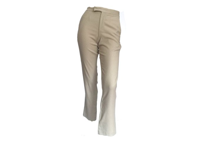 Gucci pantalones de lana Beige Cachemira  ref.92343