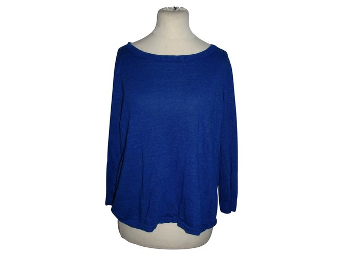 Autre Marque Haut en lin tricoté Bleu  ref.92472