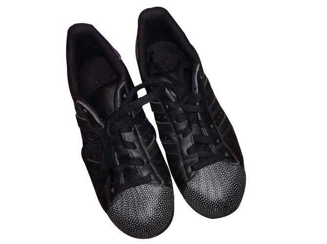 Adidas Zapatillas Negro Cuero  ref.92476