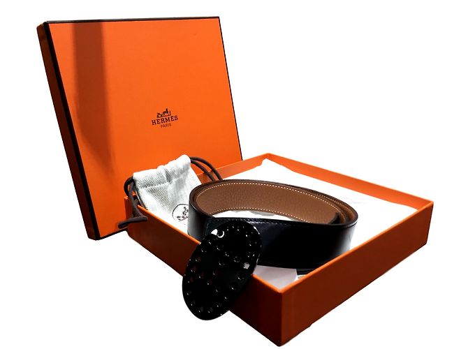 Hermès Mulher reversível Preto Bege