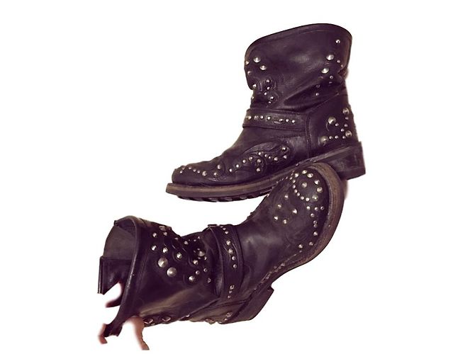 Botas Ash de piel negra 37 Negro