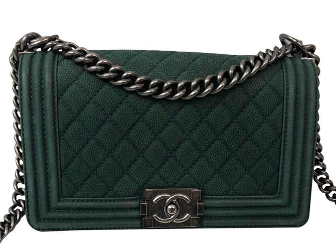 dark green chanel bag