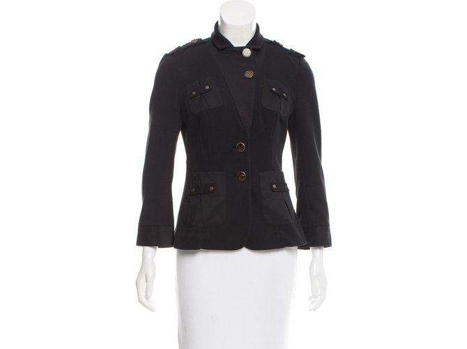 Diane Von Furstenberg Dvf Gemini Jacket Black Cotton Elastane Polyamide  ref.92511