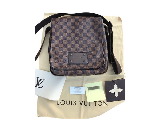 Louis Vuitton Brooklin PM Damier Handtasche Braun Leder