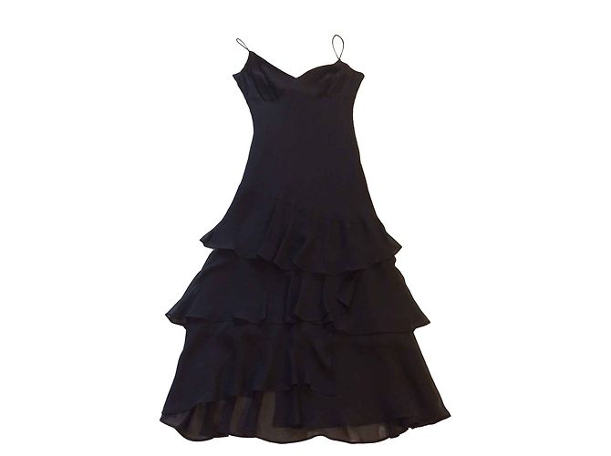 Armand Ventilo Seidenkleid Schwarz
