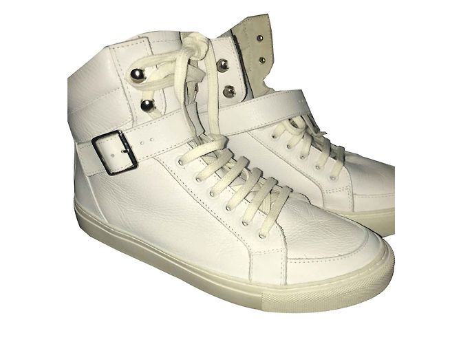 The Kooples High Top Sneaker Weiß Lammleder 41