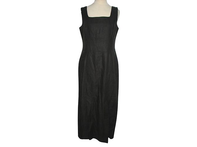 Hobbs Maxikleid aus Leinen Olivgrün