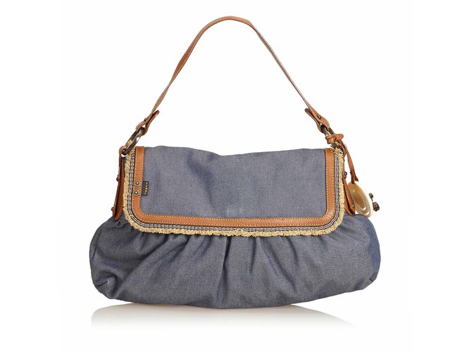fendi denim baguette