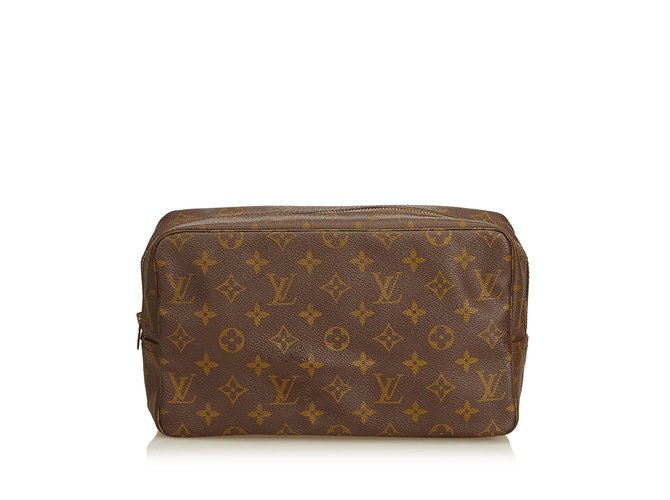 Louis Vuitton Borsa da toilette Monogram 28 Marrone Tela  ref.92739