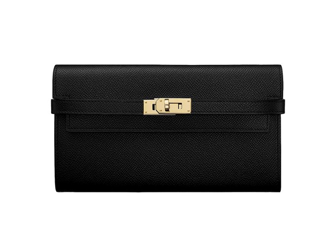 Hermès Kelly Long Classic Epsom black Leather  ref.92763
