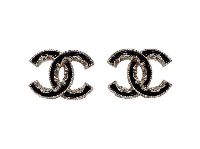 Chanel GRANDE SMALTO NERO CC D'oro