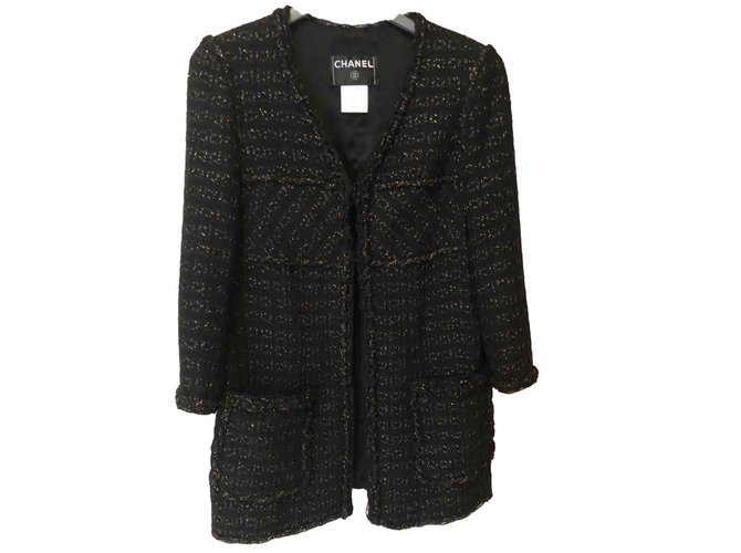 Chanel Jacket Black Cotton  ref.92780