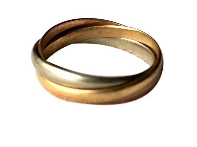 Love Cartier Ring Trinity Golden Gold  ref.92823
